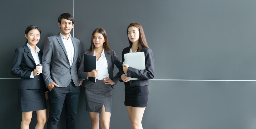 Asian business people